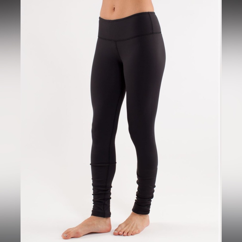 Lululemon Wunder Under Pant *Reversible Black/ Heathered Black